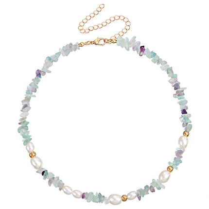 Bohemian Gemstone Irregular Beads Chain Choker Necklace