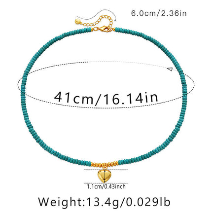 Handmade Natural Turquoise Stone Beaded Necklaces