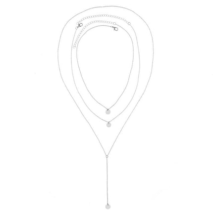 Bohemian Multilayer Chain Necklace Coin Pendant
