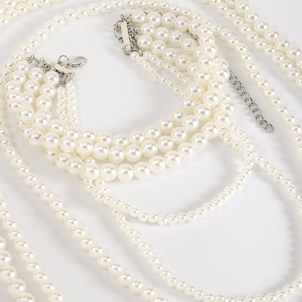 Imitation Pearl Multi-layered Women's Necklace Exaggerated - FASHION SHEGOODS LLC