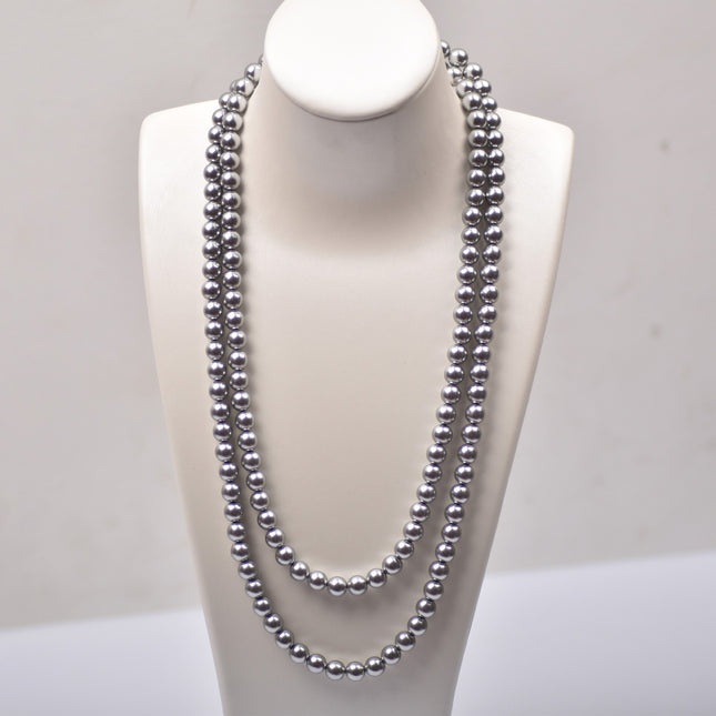 Vintage Long Imitation Pearl Beads Necklace for Women