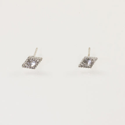 Geometric lozenge mini stud earring