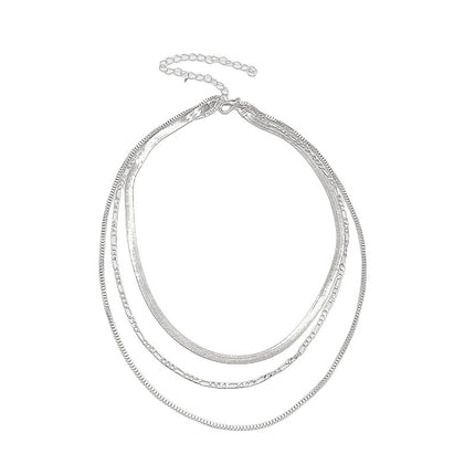 Versatile Cuban Multilayer Figaro Chain Necklace
