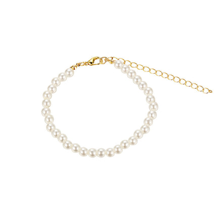 Elegant White Imitation Pearls Necklace Choker Women