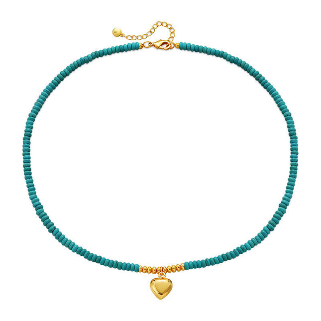 Handmade Natural Turquoise Stone Beaded Necklaces