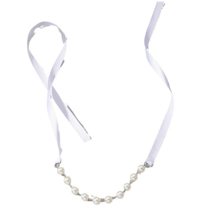 Elegant White Imitation Pearl Choker Necklace