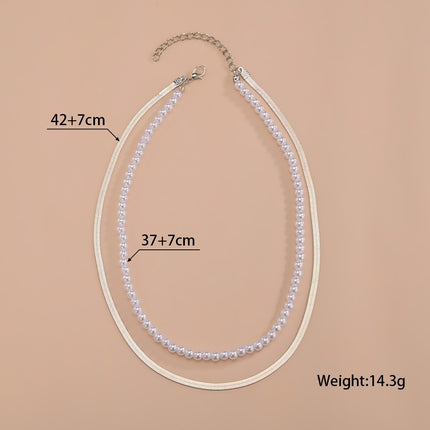 Multi Pearl Layer Chain Choker Necklaces - FASHION SHEGOODS LLC