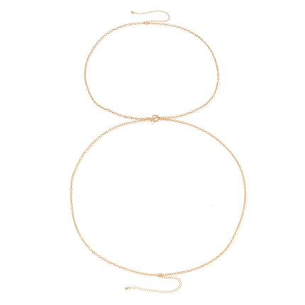 Simple Cross Chest Breast Belly Body Chain