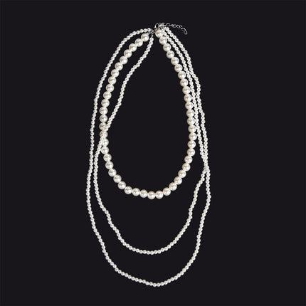 Multi Layer Baroque Necklace Pearl Collarbone Chain - FASHION SHEGOODS LLC