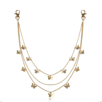 Butterfly Long Tassel Women Belt Body Chains Key Chains