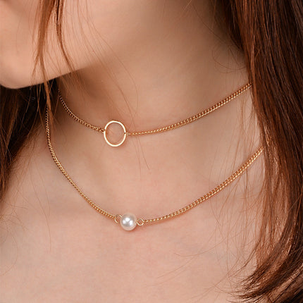 Chain Circle Pendant Necklace