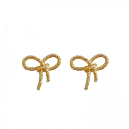 Rope Knot Knotted Ribbon Bow Earrings