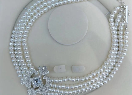 Multi Layers Strand Chokers Beaded Imitation Pearl Chains Necklace for Women Necklace Party Jewelry