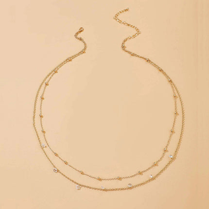 Retro Sexy Double-layer Geometric Rhinestone Waist Chain