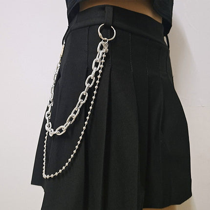 Multi-layer Metal Ring Lock Waist Chain Jewelry