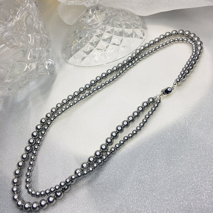 Layered Imitation Pearl Beaded Necklaces - FASHION SHEGOODS LLC