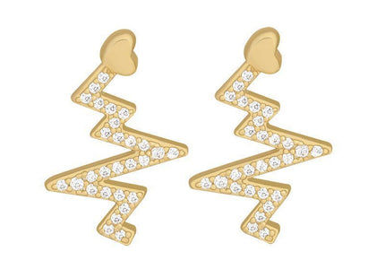 Cute Heartbeat Stud Earrings