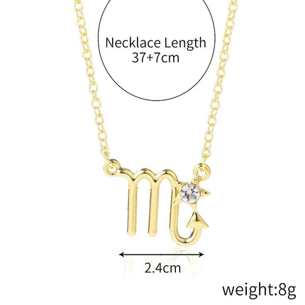 Custom 12 Zodiac Necklace Horoscope Necklace