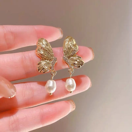 Fashion Butterfly Rhinestone Earrings Jewelry