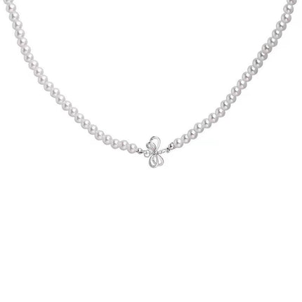 Imitation Pearl Butterfly Tassel Necklace - FASHION SHEGOODS LLC