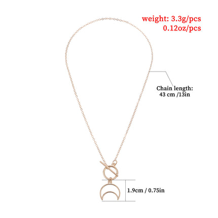 Moon Shape Pendant Necklace