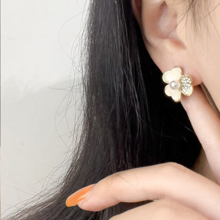 Opal Flowers Earring Studs - FASHION SHEGOODS LLC