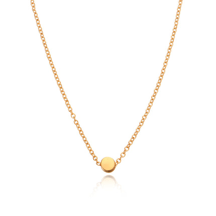 Disc Round Pendant Necklace