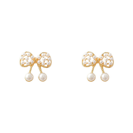 Pearl Hollow Butterfly Earrings