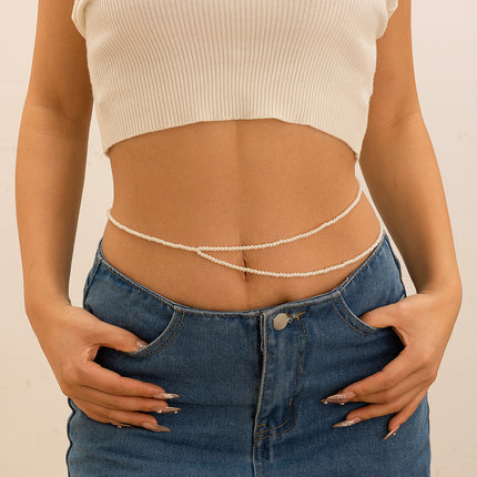 Sexy Double-Layer Pearl Waist Chain