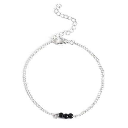 Black Bead Bracelet for Women