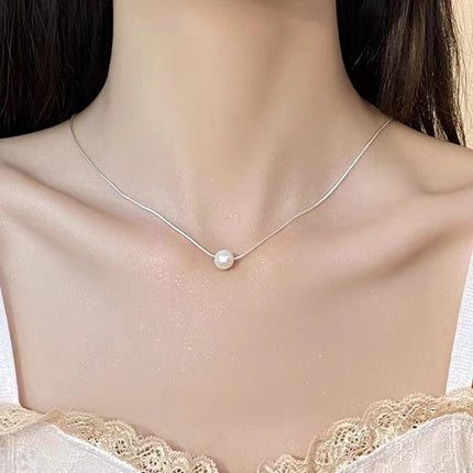 Pearl Pendant Necklace Female Single Pearl