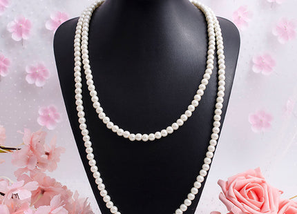 Exaggeration Statement Fashion Long Imitation Pearl Beads Necklace