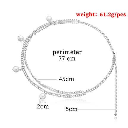 Waist Beads Plus Size Pearl Body Chain