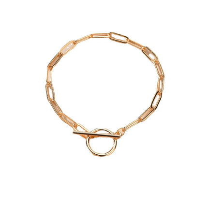 Toggle Paper Link Chain Bracelet