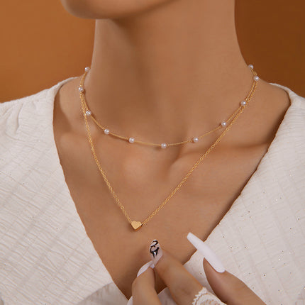 Double Layered Chain Necklaces for Women