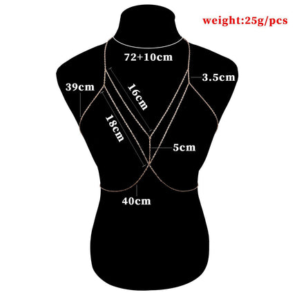 Double Layer Chain Bra Body Chain