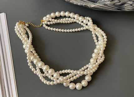 Simple Dainty Pearl Choker Necklaces for Women Trendy