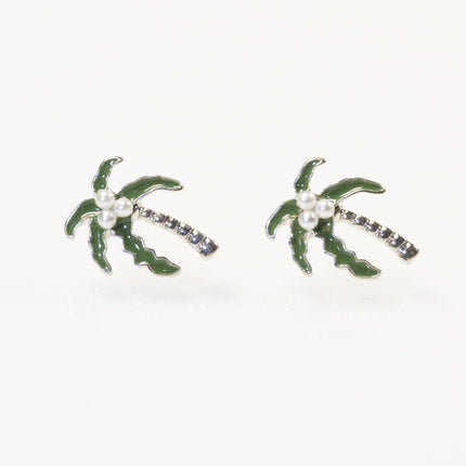 Coconut Palm Tree Stud Earring