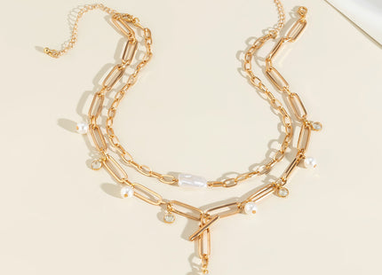 Baroque Irregular Choker Pearl Chain Necklace