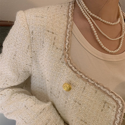 Multi-layer Artificial Pearl Beaded Necklace - FASHION SHEGOODS LLC
