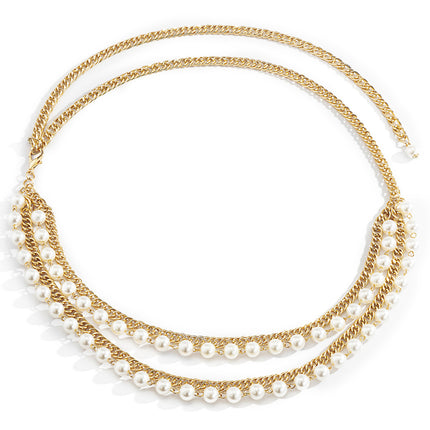 Women Pearl Waist Chain Women Sexy Layer Body Jewelry