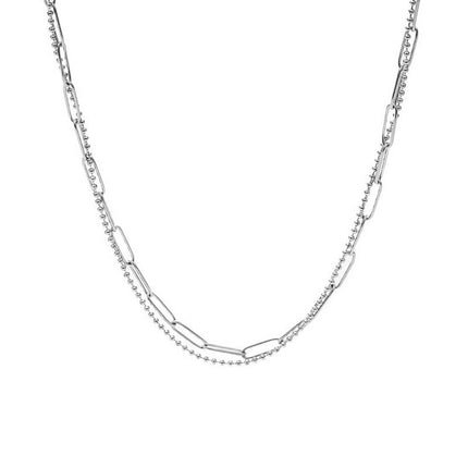 Layered Paper Clip Chain Necklaces for Women - FASHION SHEGOODS LLC