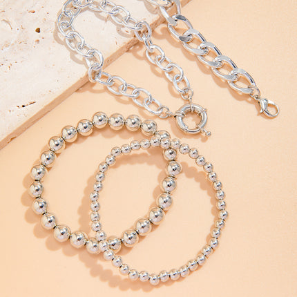 Boho Fashion Chunky Chain Bracelets Set