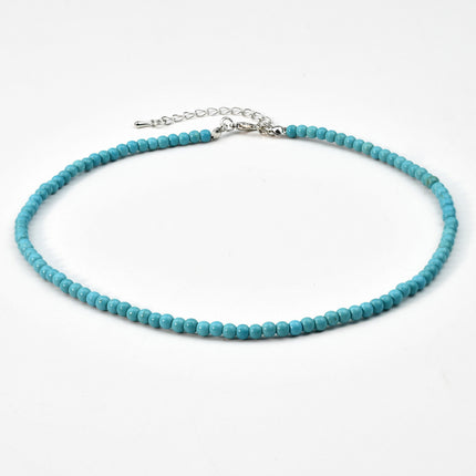Turquoise Beaded Choker Necklace