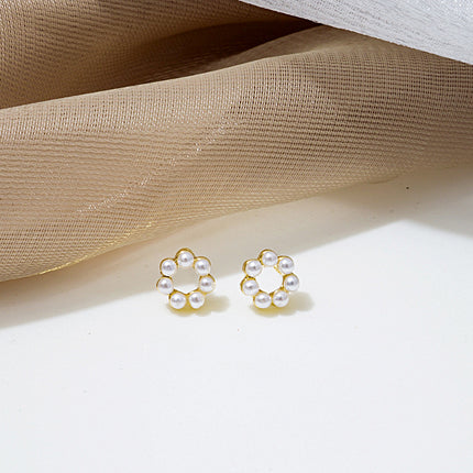 Imitate Pearl Flower Earrings - FASHION SHEGOODS LLC