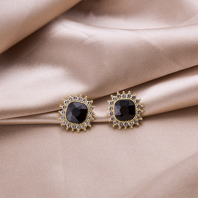 Geometric Square Rhinestone Earring - FASHION SHEGOODS LLC