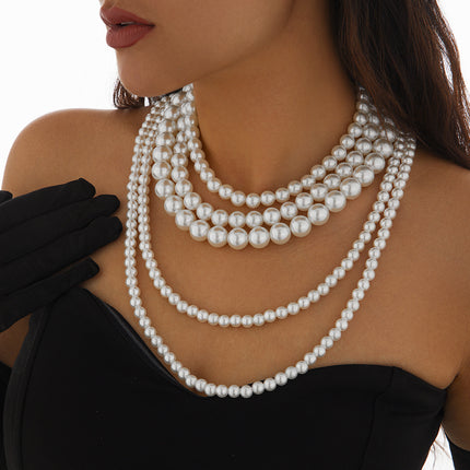 Vintage Punk Big CCB Bead Chain Necklace for Women