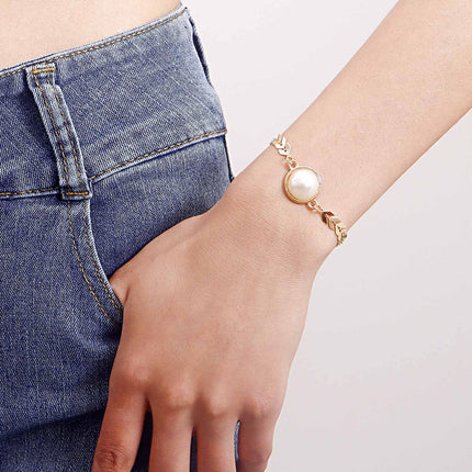 Wheat Chain Pearl Bracelets