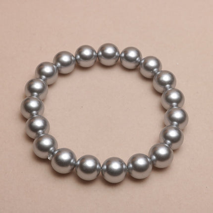 Elastic Beaded Shell Pearl Bracelet