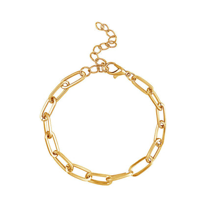 Dainty Paper clip Link Chain Necklace Bracelet